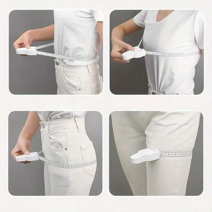 1pc Retractable Soft Measuring Tape With Auto Lock, Double-Sided Inch/CM Scale, Portable Body Measuring Tape For Fitness, Weight Loss, Sewing, Cutting And Handicrafts - Multiple Styles - View 1