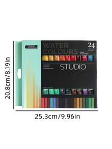 12/24 Colors Professional Tube Watercolor Paint Set, High Saturation Color, Art Student Hand-Drawn Illustration Sketching Painting Pigment - 12ML - View 3