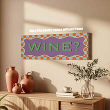 1pc Wine Theme Wall Decor Painting, Panoramic Kitchen Canvas Wall Art Poster, Optional Frame, Vintage Sign, Suitable For Room Home Decor, Kitchen Bar Decor, Maximalist Style, Wine Lover Gift, Restaurant Poster - 1pc - View 5