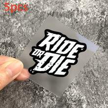 5pcs "RIDE OR DIE" Bicycle Stickers, Waterproof PET Material, Scratch-Resistant, Vibrant Colors, Can Decorate Bicycle Frame, Suitable For Road Bikes, Bicycles, Mountain Bikes, Cycling Decoration Accessories, Ideal Choice For DIY Enthusiasts And Cycling Lovers. - Multicolor - View 14