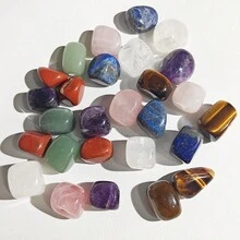 7-Piece/14-Piece Set Of Pointed Quartz Crystal Chakra Stones And Healing Crystal Specimens, Therapeutic Mineral Stones, Yoga Stones, And Gift Sets - Set - View 5