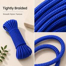 Cuerda de advertencia de seda de color de 10M para exteriores, cuerda para colgar tiendas de campaña, cuerda multifuncional para exteriores, cuerda para manualidades DIY - Multicolor - Ver 10