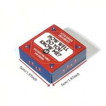 Post-Meal Casual Tabletop Game [How Well Do You Know Me] 50 Fun Questions, Suitable For Family, Friends Gathering Icebreaker Conversation - Red - View 2