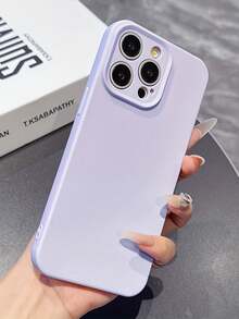 High-Quality Liquid Silicone Phone Case, Latest Compatible With IPhone 17/17 Air/17 Pro/17 Pro Max, 16 15 14 13 12 11 Pro Max, Soft Wax Eraser Texture, Skin-Friendly Feel, Purple Precision Cutout Camera Protection Phone Case - Mauve Purple - View 5
