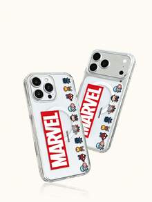 Miniso Marvel 蜘蛛人鋼鐵人卡通圖案磁吸手機殼，適用於 iPhone 17 Pro Max/17 Pro/Air/16 Pro Max/15 Plus/14/13/IP 17/15Pro/12 Pro/11/16 Plus,XR，防震防刮保護殼 - 無色 - 查看 6