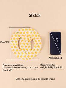 Cute Little Yellow Duck Windproof Sun Hat, Ear-Exposed Design, Anti-Fall, Adjustable Sun Protection, Suitable For Small Pets To Wear Outdoors All Year Round - Yellow - View 11