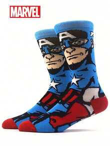 Marvel 1/5 Pairs Comfortable Men's Superhero Socks, Soft Breathable Mid-Calf Socks, Moisture-Wicking, Fashionable For Gifts, Parties, Daily Wear And Casual Occasions - Multicolor - View 10