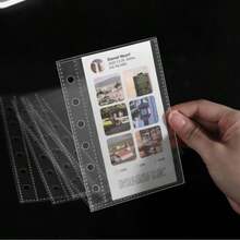 Lembar Isi Ulang Halaman Dalam PP Transparan A7 untuk Binder Lepas, 10/20/30/50 Pcs/Tas, Sampul Kartu Foto Transparan, Sisipan Pengganti Album Photocard Idol, Cocok untuk Buku Stiker Buku Pegangan A7, Penyimpanan untuk Kartu Mini, Kartu Bus Akses Kampus - transparan - View 6