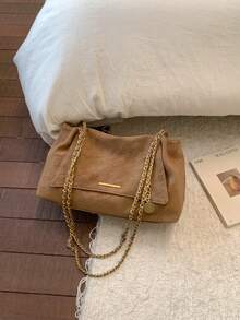 Fashionable Versatile Crossbody Bag, College Student Commuter Bag, Lightweight Practical Soft Material Women's Bag, Suitable As A Gift For Friends - Brown - View 3