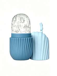1 pieza Rodillo de masaje de hielo, para aliviar la hinchazón facial y ocular, masajeador facial, mejorar la textura de la piel, realzar el brillo de la piel, bandeja de cubitos de hielo facial de silicona y masajeador de piel - Reutilizable - Multicolor - Ver 14