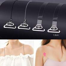2Pcs/6pcs Set Women's Transparent Shoulder Straps Invisible Non-Slip Bra Straps Lingerie Accessories - Clear - View 4