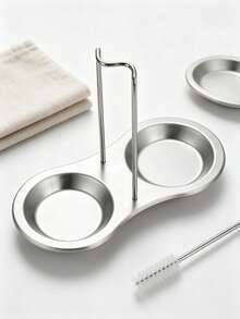 2pcs/1pc Stainless Steel Soup Spoon And Hot Pot Spoon Rack, Western Minimalist Kitchen Strainer Rack Storage Rack, Multi-Functional Utensil Rack, Suitable For Spatula, Soup Spoon Or Tongs, Kitchen Gadgets, Kitchen Supplies, Home Dining, Afternoon Tea, High-End Restaurant Supplies, Can Be Placed On Countertop, Kitchen Spoon Rack, Kitchen Tools, Christmas, Halloween. - Silver - View 5
