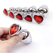 1pc, Heart-Shaped Base Anal Plug, Beginner To Expert 5 Size Butt Plug, G-Point Massage, Dildos, Adult Women Toys, Adult Men Toys, Adult Pleasure, Sexual Wellness, Sex Toys - one-size - View 2