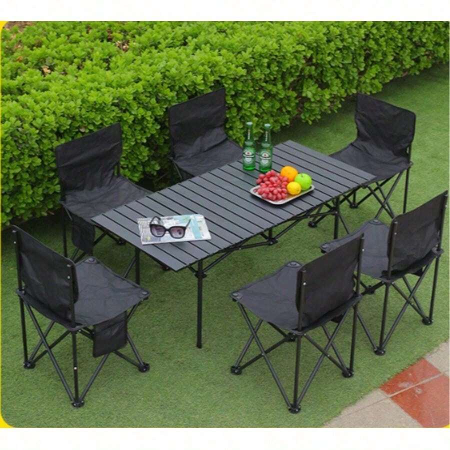 Portable Outdoor Folding Table, Lightweight Aluminum Table With Storage Bag, Suitable For Camping, BBQ, Picnic And Travel