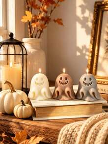Halloween Spooky Ghost Candle Silicone Mold, Soft And Easy To Demold, Suitable For Candle Making, Especially Scented Candles, DIY Candles, Soap, Halloween Home Decor And Holiday Gift Mold - Ghost Mold - View 7