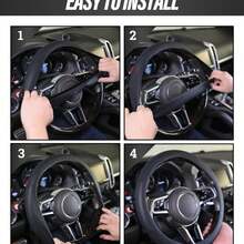 1pc Anti-Slip Silicone Steering Wheel Cover, Car Steering Wheel Protector, Non-Slip Elastic Car Steering Wheel Cover - Multicolor - View 6