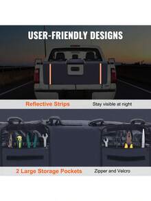 Tailgate Bike Pad 53" Truck Tailgate Pad Carry 5 Mountain Bikes Tailgate Protection Pad With Reflective Strips And Tool Pockets Tailgate Pad With Camera Opening For Mid-Size Pickup Trucks - Simple Type - View 10