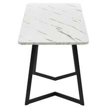 117 X 68 Cm Dining Table / Modern Marble Pattern Rectangular Dining Table / Dining Table Made Of MDF / Table Frame Made Of Metal / With Metal Legs / Suitable For Dining Room And Living Room - 白色+黑色 - 查看 10