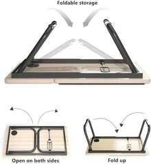 Foldable Laptop Bed Table & Sofa Lap Desk – Portable Adjustable Tray For Breakfast, Reading & Working - Black - View 8