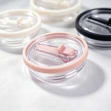 2pcs Replacement Insulated Cup Lids With Reusable Straws, Transparent Sliding Lid With Silicone Seal, Compatible With Stanley 40oz Insulated Cup - Multicolor - View 9