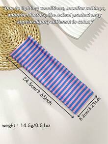 1pc/2pcs/3pcs/6pcs Women Elegant Sweet Striped Print Elastic Fabric Sports Headband,Suitable For Daily,Fitness,Running,Yoga - Multicolor - View 3