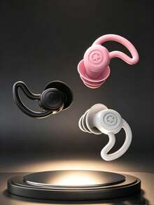 2pcs White Silicone Earplugs, Waterproof For Swimming, Sleeping, Diving, Surfing, Soft And Comfortable Ear Protection - Three Floors - View 4