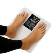 226kg 智慧 BMI 浴室體重計 | 搭載 BIA 技術的數位身體組成分析儀。藍牙電子秤，可搭配手機 App，提供個人化測量與 LCD 顯示屏。現代設計體重秤，適用於健身與健康管理 - 白色的 - 查看 4