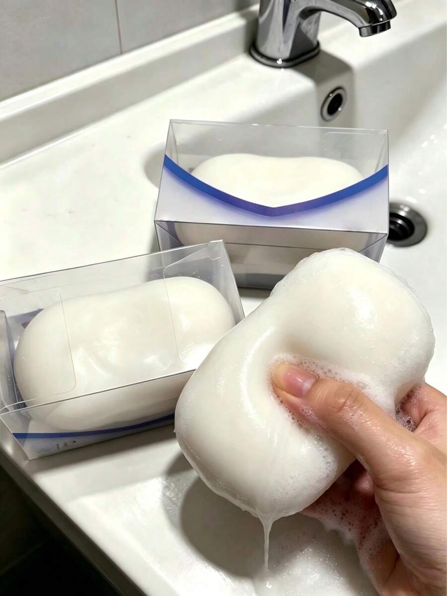 1個酥脆軟糯仿真肥皂積木手工球，創意紓壓玩具，發出吱吱聲，聲控ASMR，生日禮物、節日禮物、完美滿意禮物