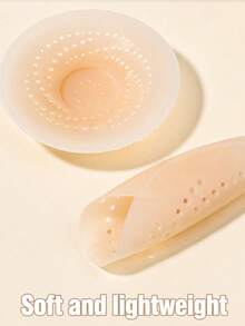 Breathable Waterproof Adhesive Nipple Covers, Reusable Invisible Ultra-Thin Breast Petals, Seamless Concealing Breast Pads, Suitable For Backless Strapless Dresses - Multicolor - View 5