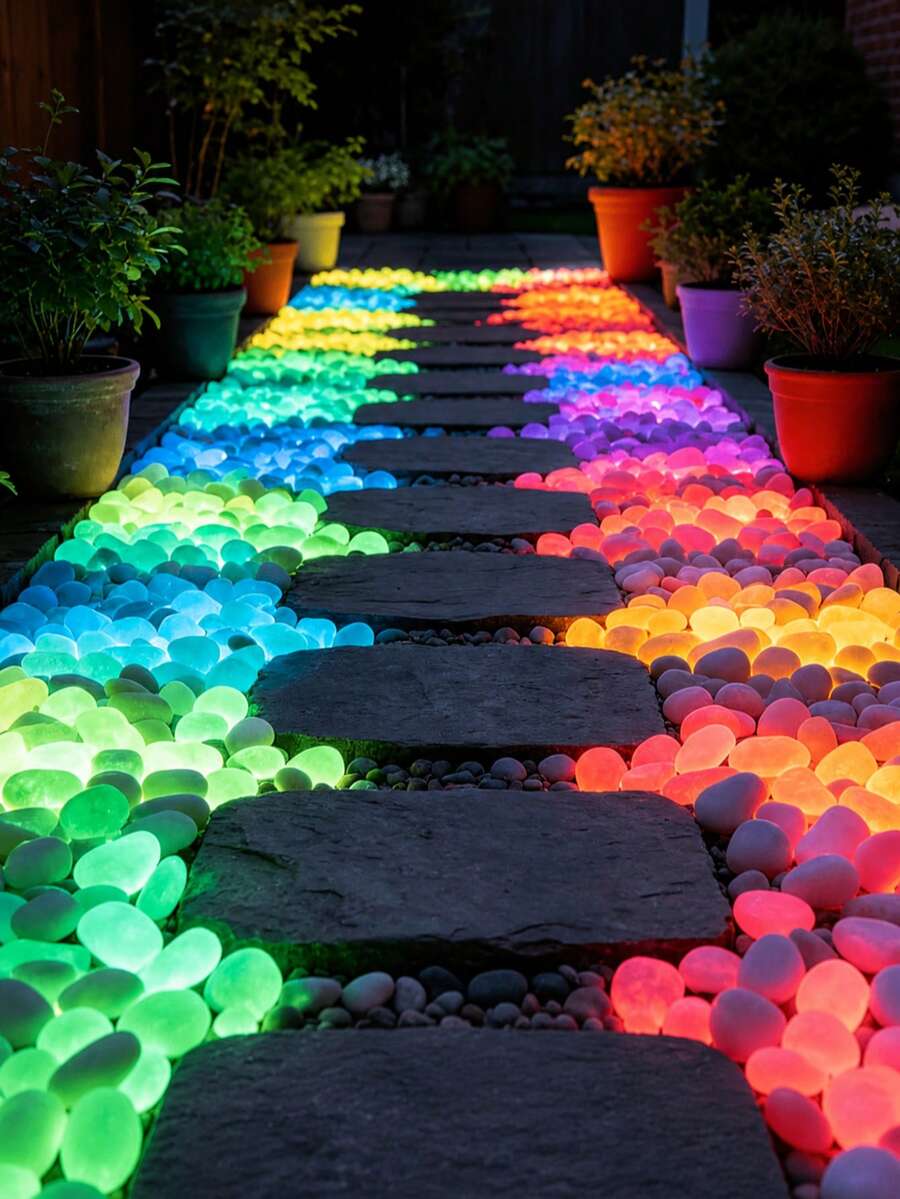 300pcs Experience Magical Large-Sized Glow-In-The-Dark Pebbles – Perfect For Aquariums, Wedding Venues, And Gardens (38-Piece Set) | Create A Starry-Sky Indoor Ambiance Or Romantic Outdoor Nighttime Glow; Suitable For All Seasons.