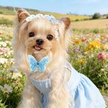 6pcs/Pack (Random Color/Pattern) Adjustable Dog Bow Tie Collar, Suitable For Small Puppies, With Bow Tie Decoration, Spring/Summer Fashion Pet Supplies, Suitable For Parties, Photography, Daily Wear - Bow Tie Collar - Multicolor - View 8