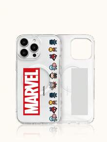 Miniso Marvel 蜘蛛人鋼鐵人卡通圖案磁吸手機殼，適用於 iPhone 17 Pro Max/17 Pro/Air/16 Pro Max/15 Plus/14/13/IP 17/15Pro/12 Pro/11/16 Plus,XR，防震防刮保護殼 - 無色 - 查看 2