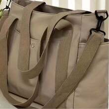 Women's Durable Nylon Shoulder Bag | Spacious Everyday Tote Bag With Detachable Strap, Zipper Closure And Multiple Pockets, Machine Washable (Black, Khaki, Beige Available) | Fashion Casual Bag - View 1