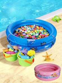 1PC Extra Large Thick Double Layer Inflatable Water Pool 90*90CM Portable Outdoor Beach Lawn Garden Fishing Pool Kids Summer Water Party Play Pool - Multicolor - View 5