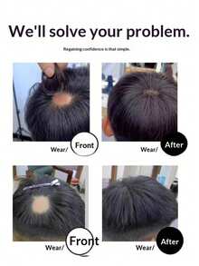 Frontal Hair Piece Hairline Replacement Patch, Invisible Thin PU Material, Men's Frontal Hairline Replacement Patch, Suitable For Baldness Hair Replacement, Unisex, Halloween - Multicolor - View 4