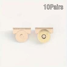 1對/2/4/5/6/8/10對 無縫磁性扣組 | 適用於錢包、包包、窗簾等 - 耐用且易於使用，封口扣件 | 光滑金屬表面 | 快速修復，縫紉愛好者材料包，可拆卸設計，提供金色、銀色、槍灰色、古銅色 - 彩色 - 查看 39