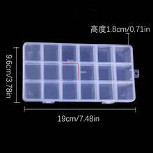 固定透明收納盒 向日葵梅花塑膠盒 DIY 米珠串珠軟黏土片珠寶盒，多用途透明塑膠空收納盒，1美元，可用於存放耳環、戒指、珠寶、美甲、美甲工具、美甲配件、珠寶裝飾與收納。送給女性的禮物 - 透明 - 查看 12