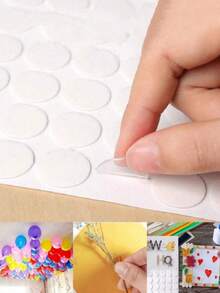 Balloon Glue Dots Double Sided Tape DIY Decoration Balloon Accessories, Suitable For Balloons, Perfect For Halloween, Christmas, Birthday, Wedding And Holiday Party Decoration - Transparent - View 3