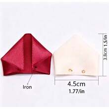 100pcs Semi-Finished Handmade Satin Rose Petals, Suitable For DIY Eternal Rose Bouquets, Reduce Handmade Costs, Easy Assembly, Reduce Repetitive Labor, Improve Floral Production Efficiency, Perforated And Heat-Pressed Styles Randomly Shipped - Petal - View 3