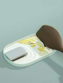 1 pieza Estante de cubertería de plástico duro con alfombrilla de goteo, apto para utensilios de cocina del hogar como cucharas, pinzas, estantes de accesorios de cocina, estante multifuncional resistente al calor para tapas de ollas, estante de almacenamiento de espátulas, estante plegable para tapas de ollas y soporte para cucharas. - Multicolor - Ver 6
