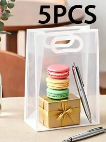 20pcs/10pcs/5pcs Kantong Kado PVC Transparan (Pita Tidak Termasuk), Tas Jinjing, Cocok untuk Ulang Tahun, Pernikahan, Hari Valentine, Upacara Wisuda dan Acara Lainnya, Kantong Kado Plastik Transparan, Kantong Penyimpanan Kosmetik Kapasitas Besar - Transparan hitam dan putih - View 15