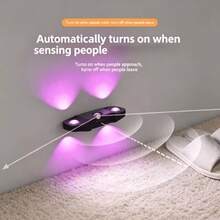 1pc 3-Color/RGB Multi-Color Cat Eye Dual Pupil Motion Sensor Night Light, Magnetic Wall Lamp, Makeup Light, Cat Eye Design Wall Lamp (500mAh) - 多色 - 查看 8