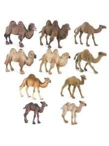 1pc/10pcs Realistic Desert Camel Decoration, Single Hump & Double Hump Camel Model Toy - Multicolor - View 5