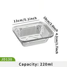 20 件 5.1x3.9 英寸铝箔烤盘 - 高导热性锡箔盘 - 一次性炊具，适用于烘焙、烧烤、烹饪、储存、食物准备 - 銀色 - 查看 4