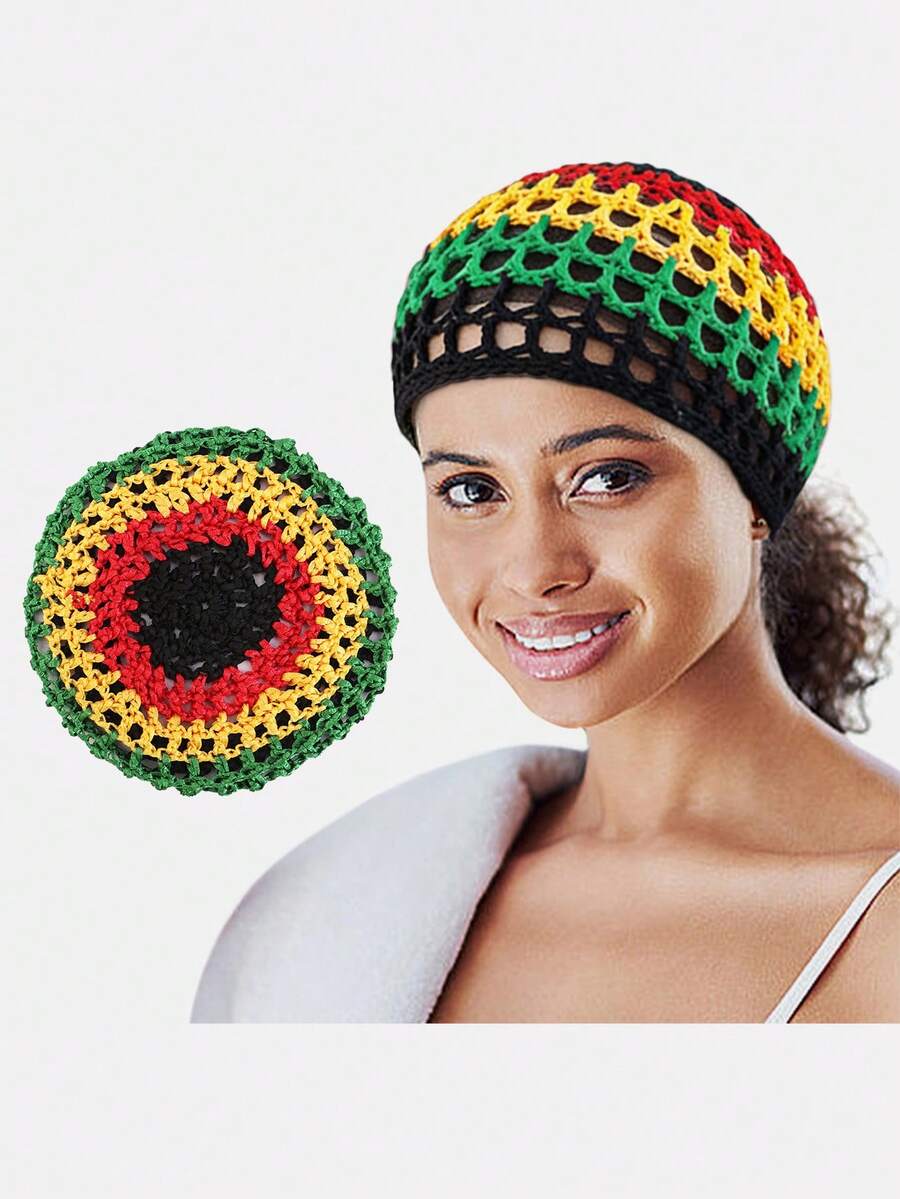 1 pieza Nueva Peluca con Rastas de Jamaica, Unisex Adecuada para Uso Diario y Fiestas - Multicolor - Ver 1