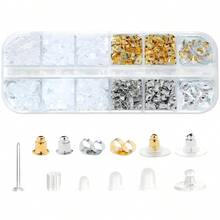 200+Pcs Earring Backs ForStuds, Clear Plastic, Earring Backs Bullet ClutchStoppers Replacement Kits For FishHook Earring Studs Hoops - Clear - View 7