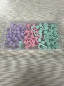50入/組迷你壓針掛鉤，塑膠頭軟木板裝飾圖釘，牆面照片牆、佈告欄、居家牆面、居家辦公室學校用品（馬卡龍色隨機） - 彩色 - 查看 10
