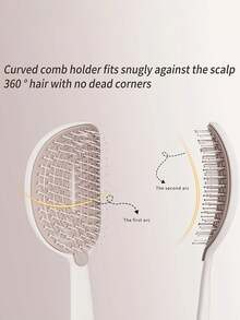 1. PC Quick And Easy-To-Clean Hair Unknot Comb. Detachable Ribbed Air Cushion Comb. Easily Remove Knotted Hair Strands. Suitable For Both Dry And Wet Use. Portable Massage Comb. Self-Cleaning Hair Brush. Ideal For Women's Daily Styling And Hair Care. - Multicolor - View 7