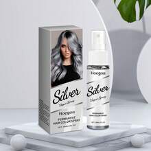 Hoegoa Silver Grey Hair Color Spray Deeply Nourish And Revitalize Hair Strengthen Hair Structure, Reduce Breakage And Splitting Grandma Grey Hair Dye Unisex Smoky Fashionable Punk Style Quick Coloring Hair Spray 30ml - Silver Grey Hair Color Spray - View 3