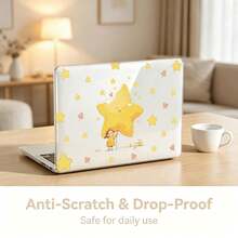 2-Piece Transparent Hard PC Case Compatible With Macbook, Anti-Slip Silicone Feet Hollow Cooling Vents Full Wrap Shockproof Laptop Protect - View 1
